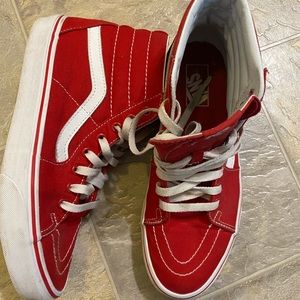 Red high top vans